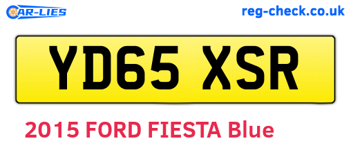 YD65XSR are the vehicle registration plates.