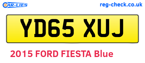 YD65XUJ are the vehicle registration plates.