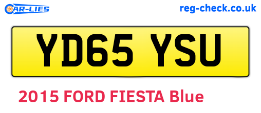 YD65YSU are the vehicle registration plates.