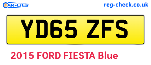 YD65ZFS are the vehicle registration plates.