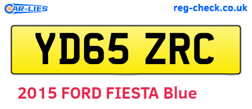 YD65ZRC are the vehicle registration plates.