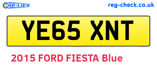 YE65XNT are the vehicle registration plates.