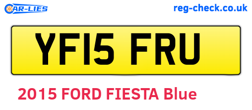 YF15FRU are the vehicle registration plates.