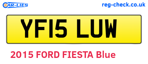 YF15LUW are the vehicle registration plates.