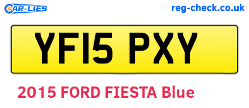 YF15PXY are the vehicle registration plates.
