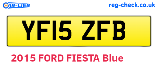 YF15ZFB are the vehicle registration plates.