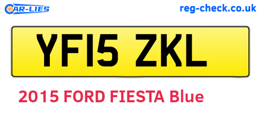 YF15ZKL are the vehicle registration plates.