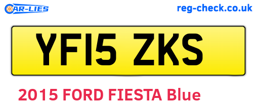 YF15ZKS are the vehicle registration plates.