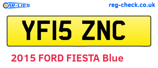 YF15ZNC are the vehicle registration plates.