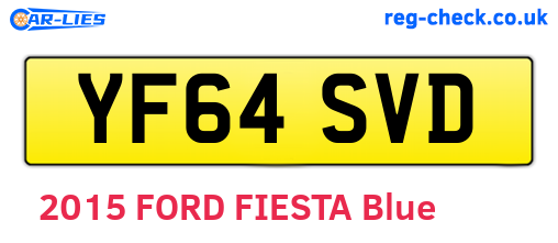 YF64SVD are the vehicle registration plates.