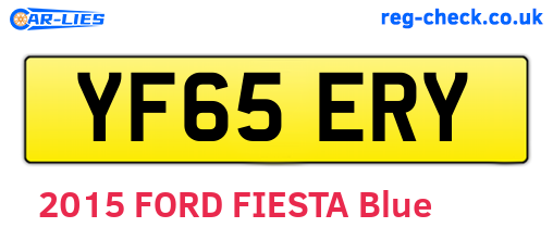 YF65ERY are the vehicle registration plates.