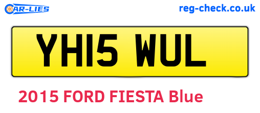 YH15WUL are the vehicle registration plates.