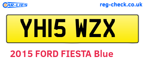 YH15WZX are the vehicle registration plates.