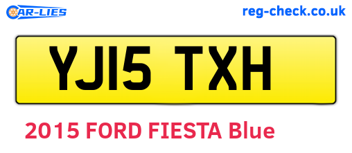 YJ15TXH are the vehicle registration plates.