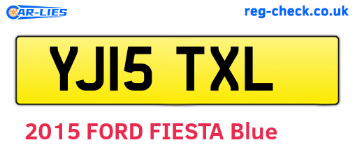 YJ15TXL are the vehicle registration plates.