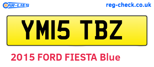 YM15TBZ are the vehicle registration plates.