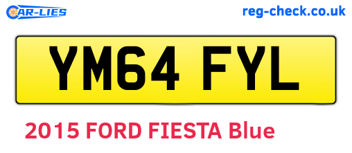 YM64FYL are the vehicle registration plates.