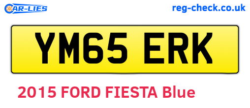 YM65ERK are the vehicle registration plates.