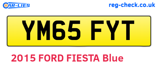 YM65FYT are the vehicle registration plates.