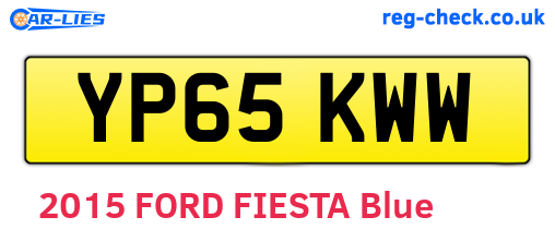 YP65KWW are the vehicle registration plates.