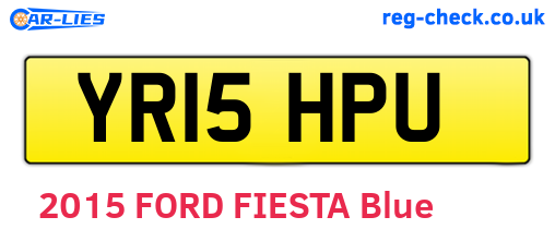 YR15HPU are the vehicle registration plates.