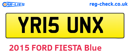 YR15UNX are the vehicle registration plates.