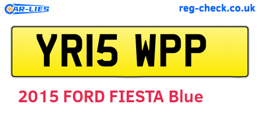 YR15WPP are the vehicle registration plates.