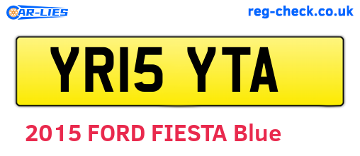 YR15YTA are the vehicle registration plates.