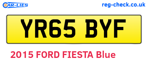 YR65BYF are the vehicle registration plates.