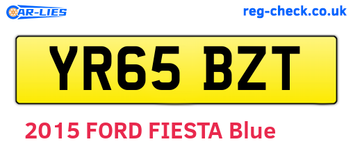 YR65BZT are the vehicle registration plates.