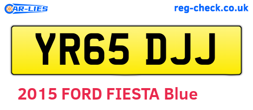 YR65DJJ are the vehicle registration plates.