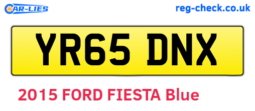 YR65DNX are the vehicle registration plates.