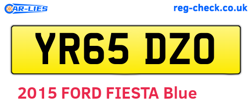 YR65DZO are the vehicle registration plates.