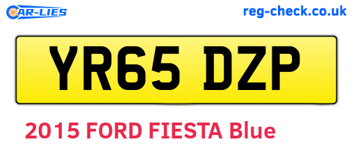 YR65DZP are the vehicle registration plates.