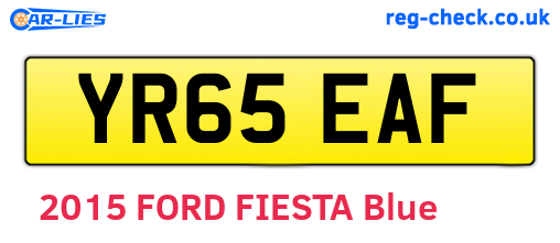 YR65EAF are the vehicle registration plates.