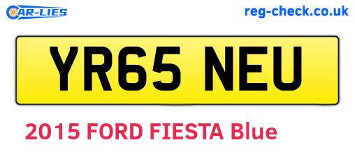 YR65NEU are the vehicle registration plates.