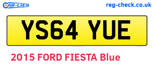 YS64YUE are the vehicle registration plates.