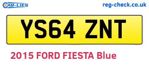 YS64ZNT are the vehicle registration plates.