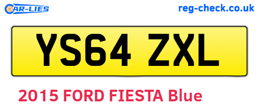 YS64ZXL are the vehicle registration plates.