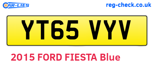 YT65VYV are the vehicle registration plates.