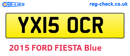YX15OCR are the vehicle registration plates.