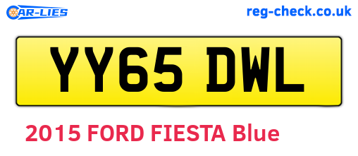 YY65DWL are the vehicle registration plates.