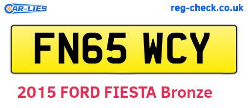 FN65WCY are the vehicle registration plates.