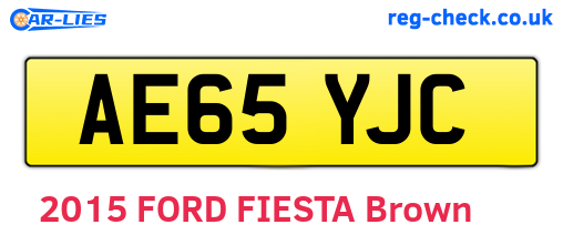AE65YJC are the vehicle registration plates.