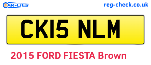 CK15NLM are the vehicle registration plates.