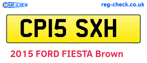 CP15SXH are the vehicle registration plates.