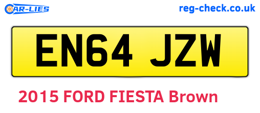 EN64JZW are the vehicle registration plates.