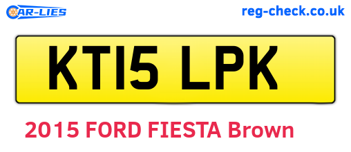 KT15LPK are the vehicle registration plates.