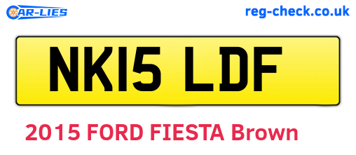 NK15LDF are the vehicle registration plates.