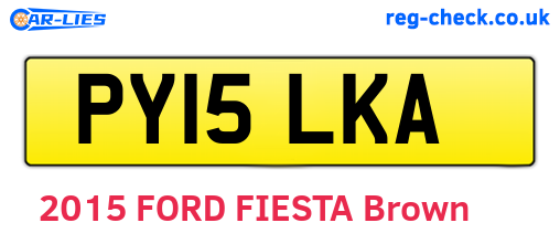 PY15LKA are the vehicle registration plates.